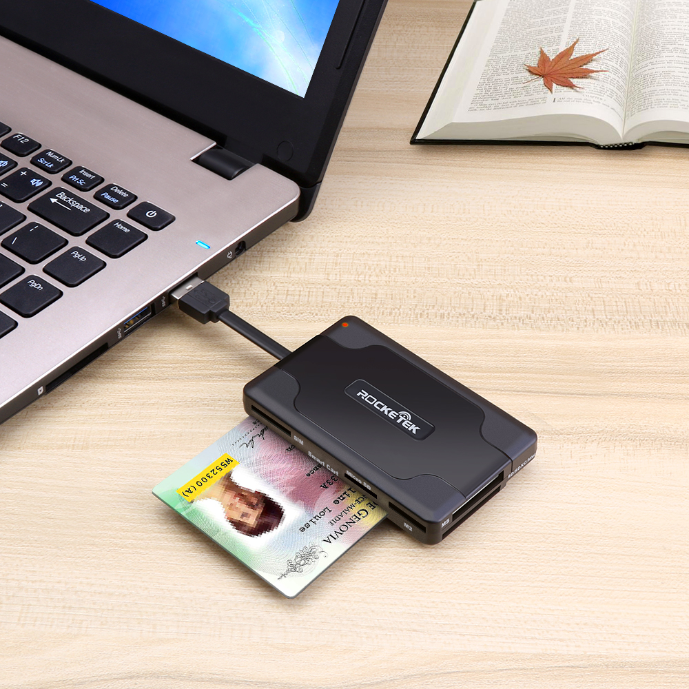 Rocketek USB 2 0 multi Smart Card Reader SD TF MS M2 rocketeck