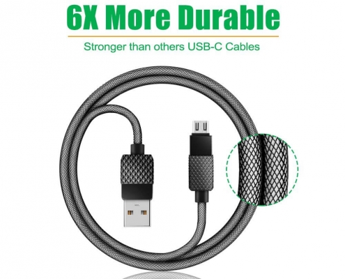 5M/ 16Feet Micro USB Cable, Long Tangle-Free Micro USB Cable with Gold-Plated Connectors for Android, Samsung, HTC, Nokia, Sony, Etc.