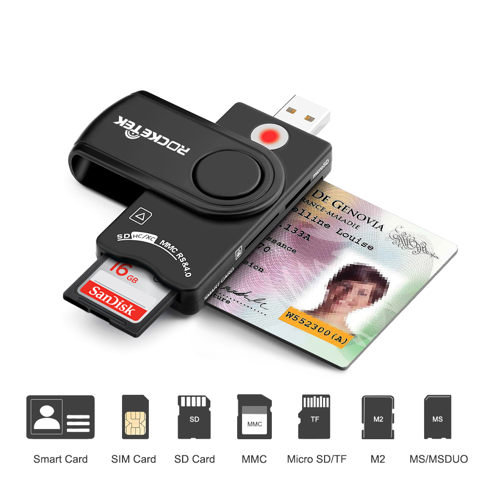 spion tag Indføre Rocketek DOD Access CAC Smart Card Reader - rocketeck