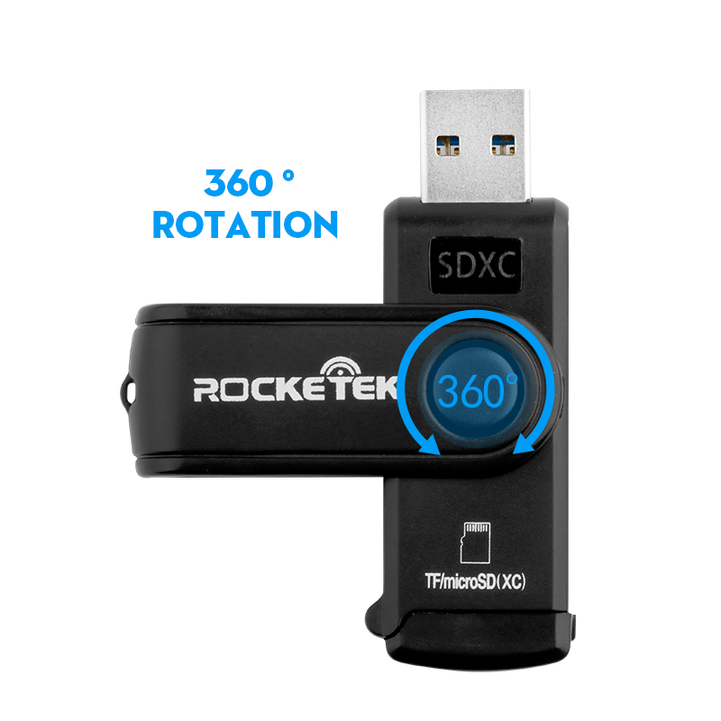 Rocketek Mini USB3.0 Memory Card Reader - rocketeck