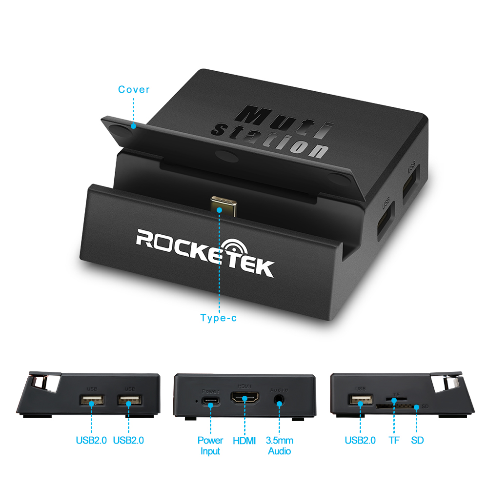 Rocketek USB C Docking Station for Nintendo Switch - rocketeck