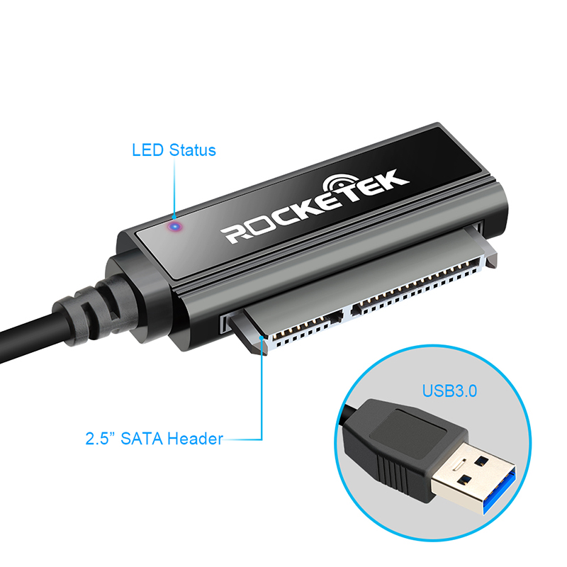 Rocketek USB3.0 SATA data line 2.5-inch HDD/SSD drive - rocketeck