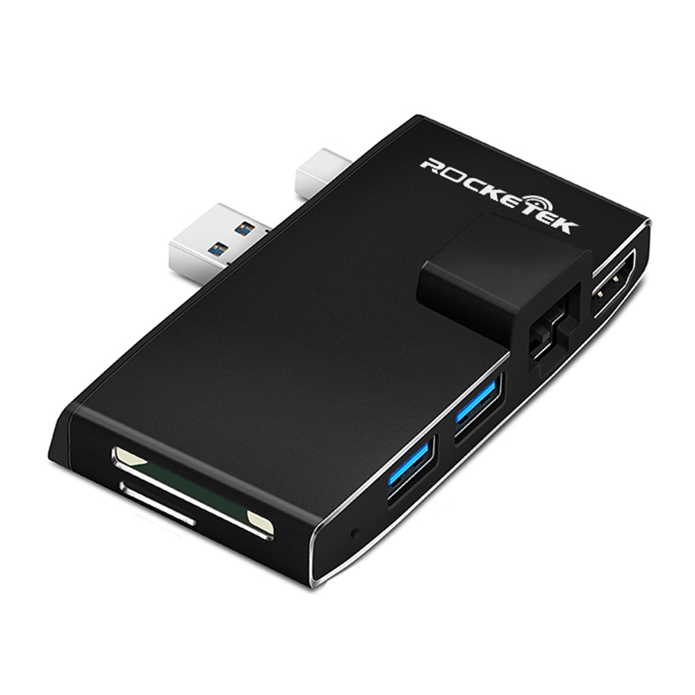 Rocketek Aluminum Hub for Microsoft Surface Pro 5 - rocketeck