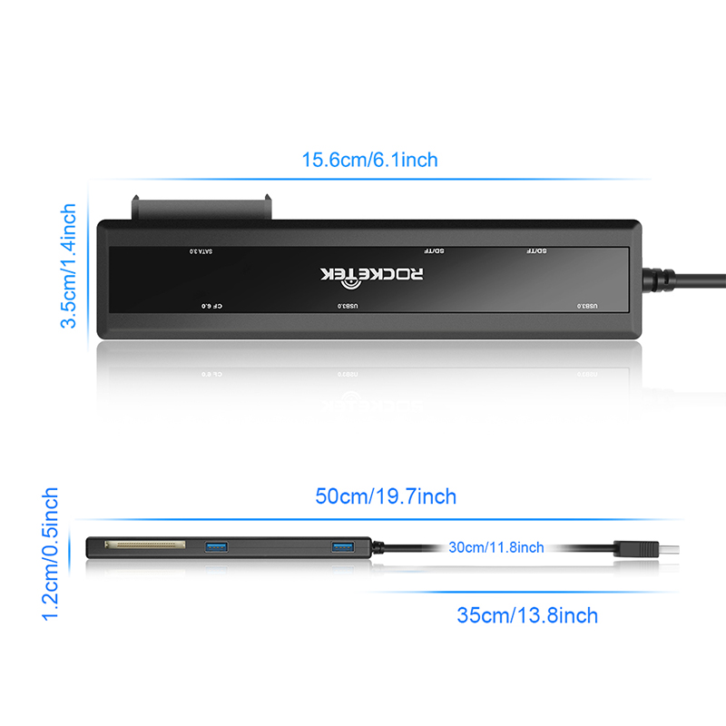Rocketek USB 3.0 Portable Docking Station Hub & Sata Adapter 