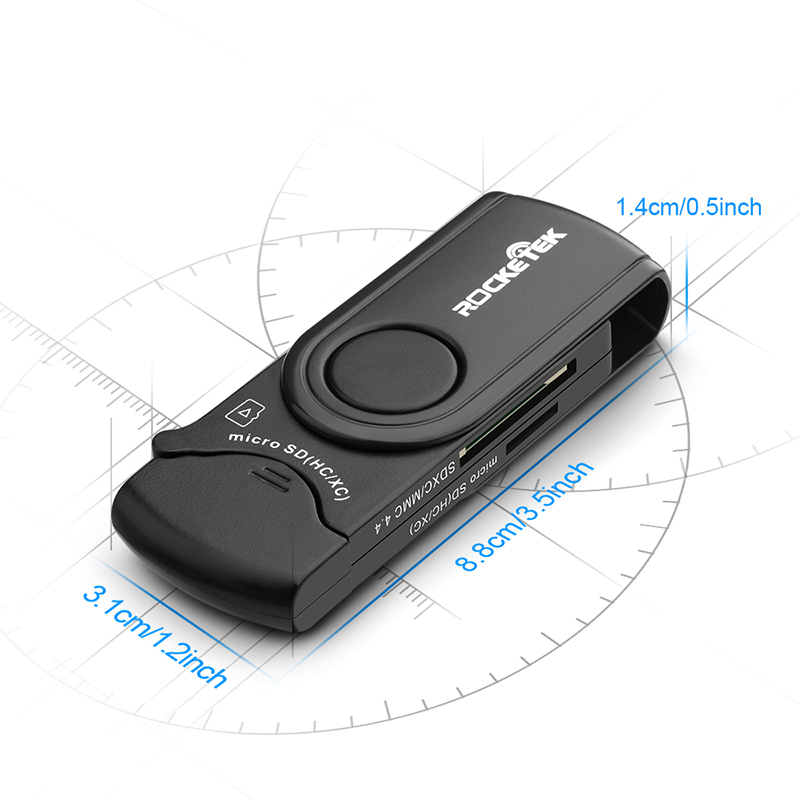ROCKETEK MEMORY CARD READER ADAPTER for SD/TF - rocketeck