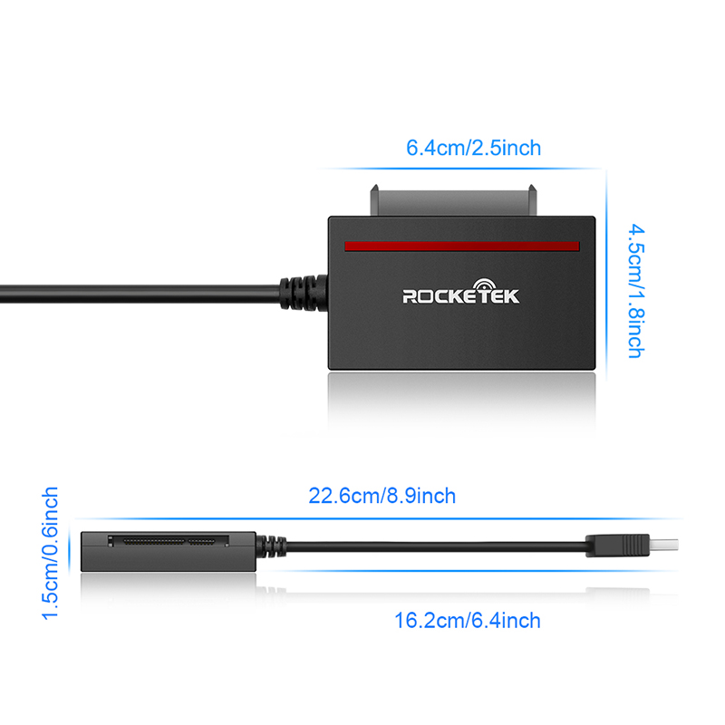 Rocketek USB 3.0 to SATA & CF Card Reader Adapter - rocketeck