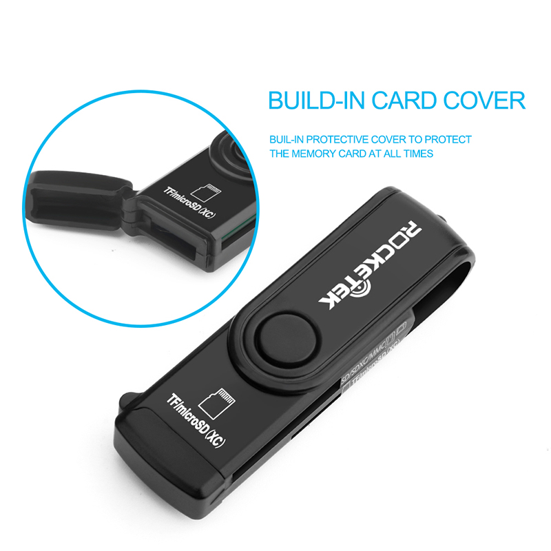 Rocketek usb otg phone type-c multi memory card reader - rocketeck