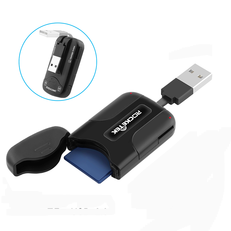 Rocketek USB 2.0 phone camera SD/TF memory card reader - rocketeck