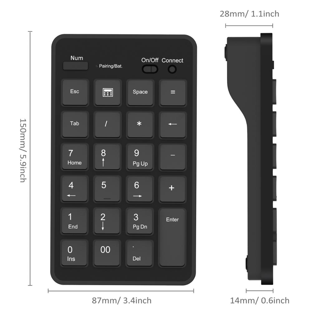 Rocketek Wireless Numeric keypad Bluetooth Keyboard - rocketeck