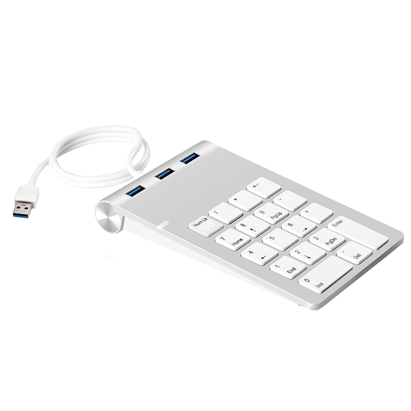 Rocketek USB Numeric Keypad with USB 3.0 Hub Combo - rocketeck
