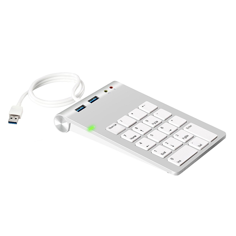 Rocketek USB Numeric Keypad 18 Keys with two USB 3.0 Hubs 