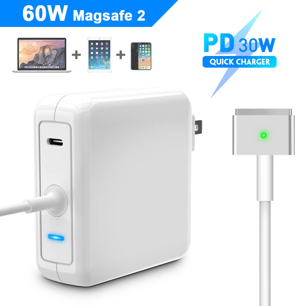 Apple 61W MagSafe2 Wall Charger Adapter for MacBook - rocketeck