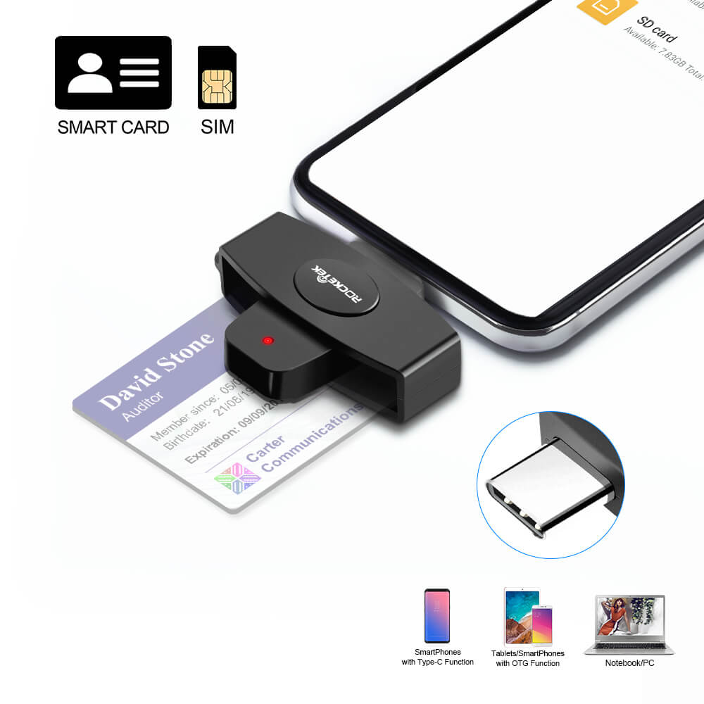 Type C OTG smart card reader