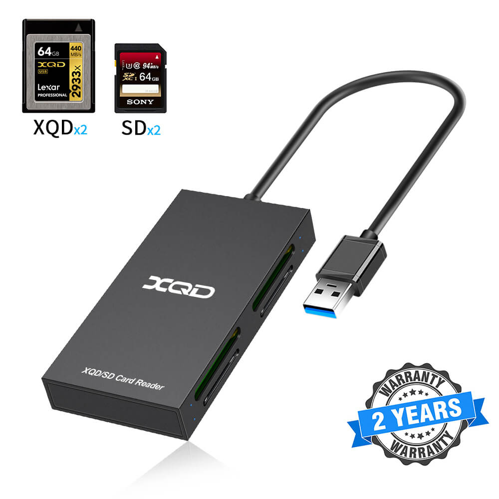 Rocketek Dual XQD and Dual SD usb 3.0 Memory Card Reader and 
