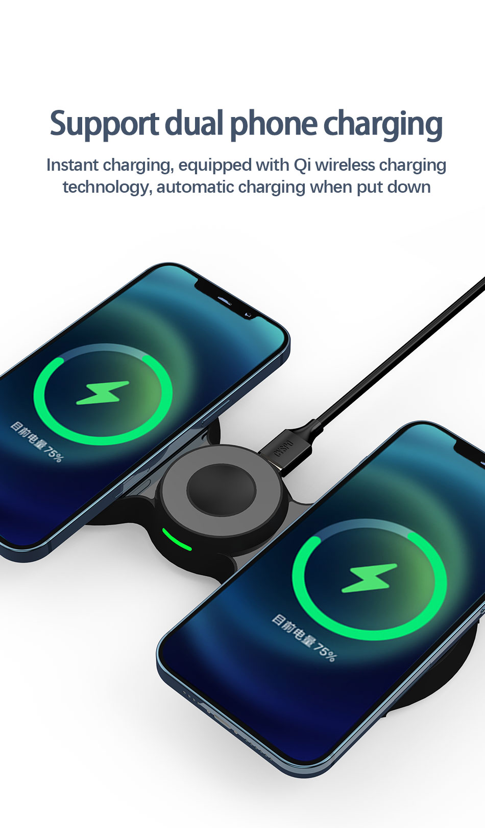 new arrival 15W 3 in 1 fast charging wireless charger for mobile phone -  rocketeck