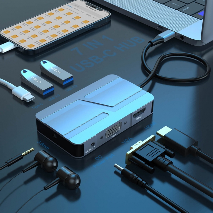 VGA usb hub